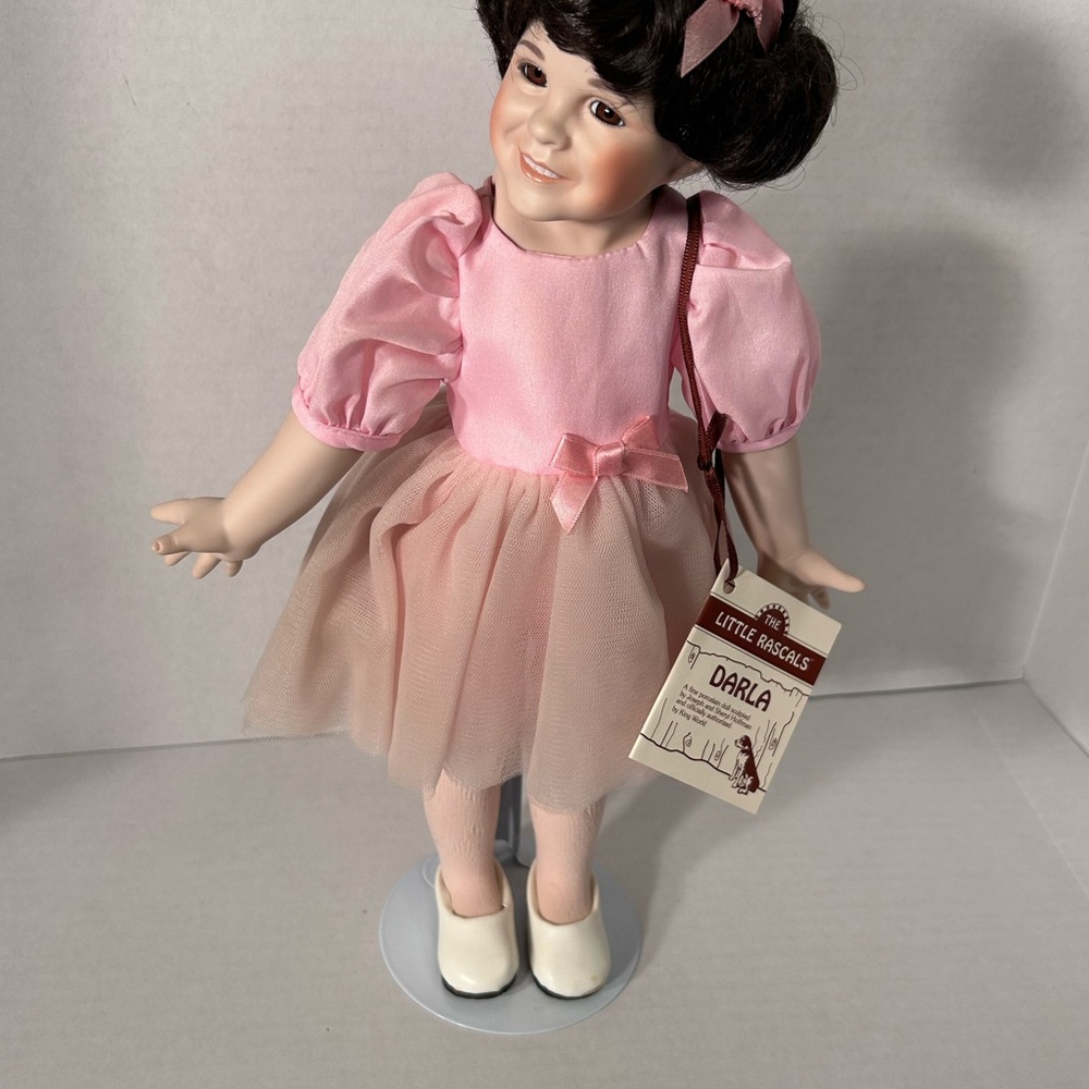 VTG 1993 Hamilton Collection The Little Rascals Darla Porcelain Doll w/ Box/COA
